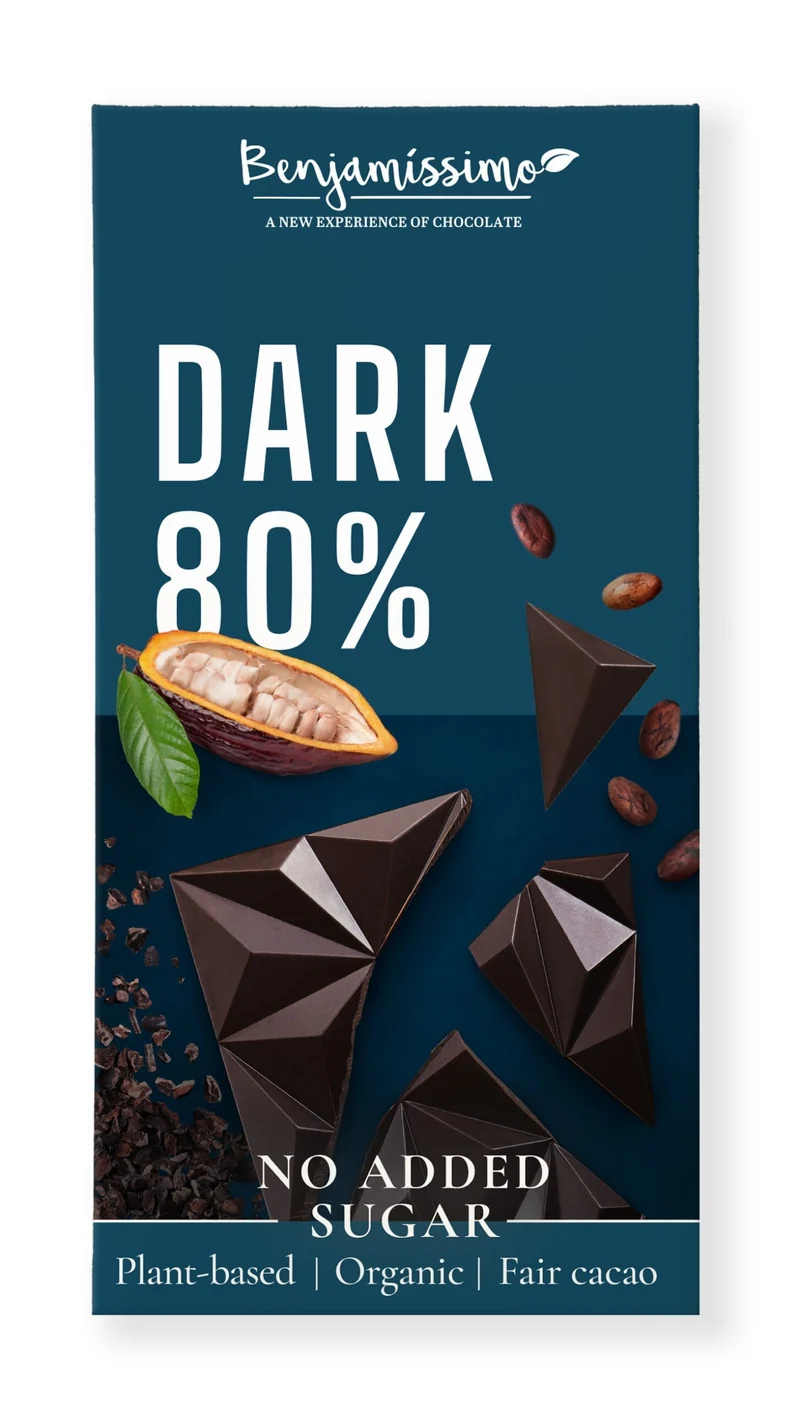 Benjamissimo Mörk 80% sockerfri choklad 60g