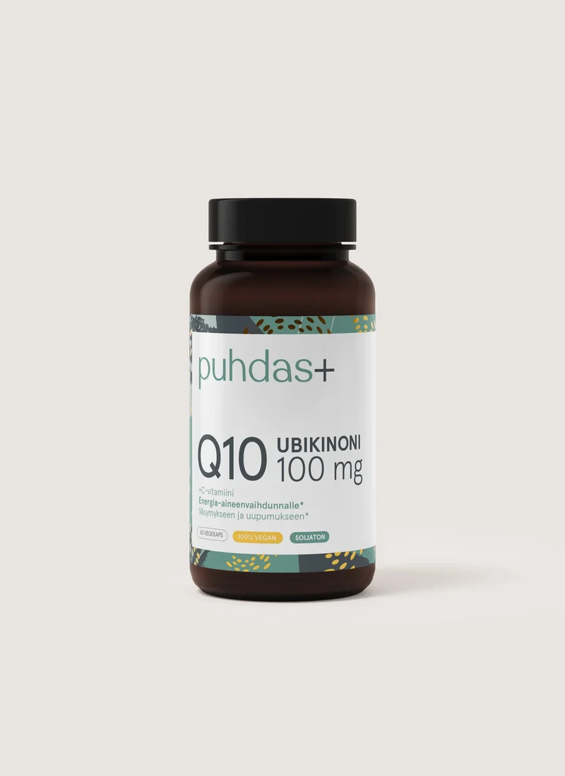 puhdas+ Stark Ubikinon Q10 100 mg + C-vitamin 60 kapslar