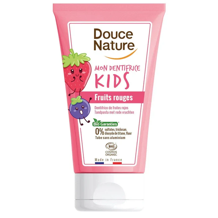 Douce Nature Barn Tandkräm - röda bär - fluorfri