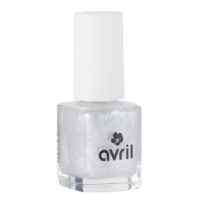 Avril Nagellack Silver glitter topplack 7 ml