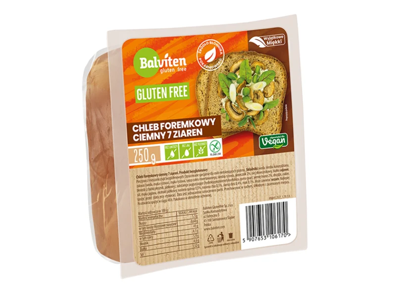 7 ZAREN Glutenfreies Schwarzbrot 250 g - BALVITEN