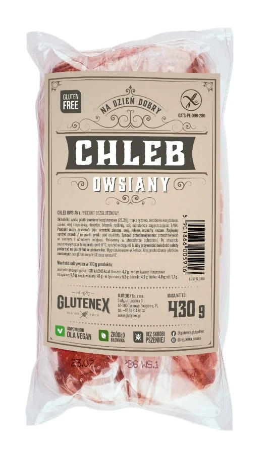 GLutenfreies Haferbrot in Scheiben 430 g - GLUTENEX