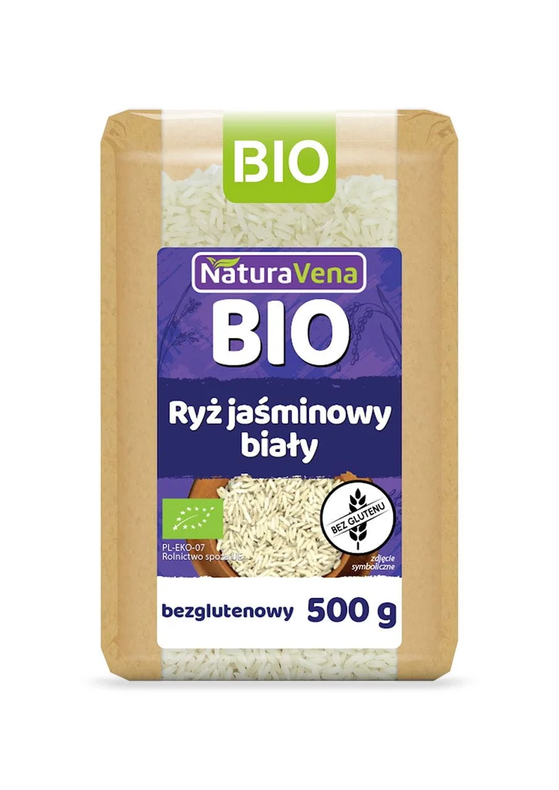 Glutenfreier weißer Jasminreis BIO 500 g - NATURAVENA