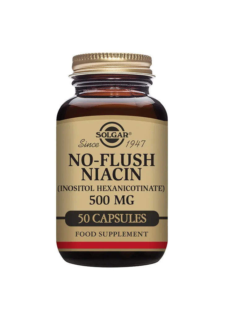 B3-vitamin No-Flush Niacin (Inositol Hexanicotinate), 50 vegetabiliska kapslar