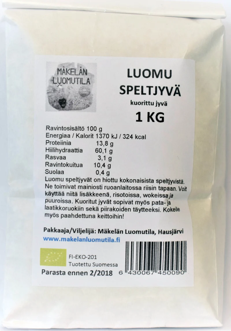 Speltkorn, skalade, 1 kg
