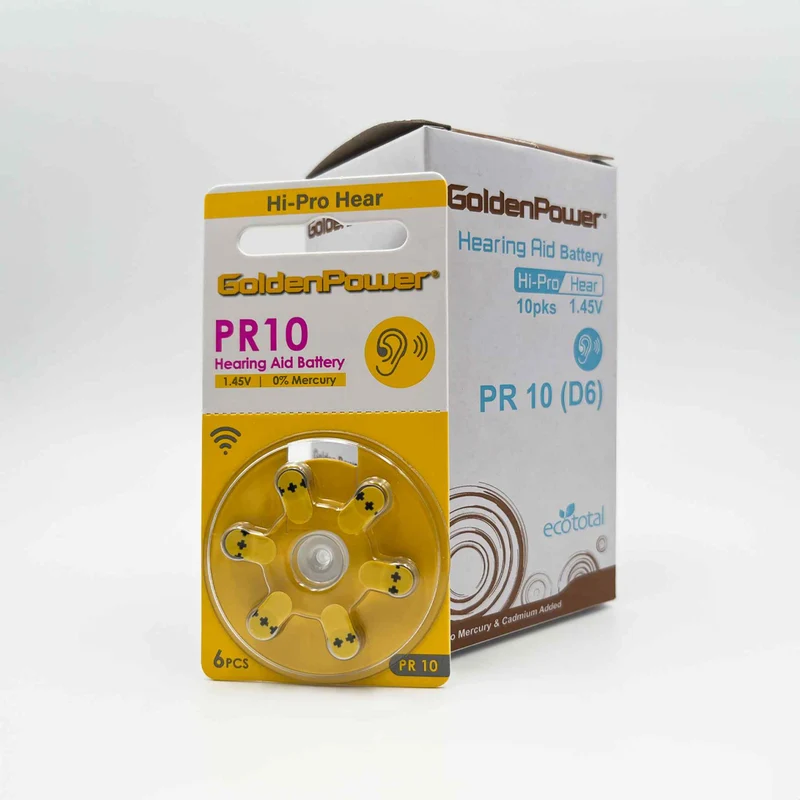 GP Hi Pro Hearing Aid Batt 10 6pk