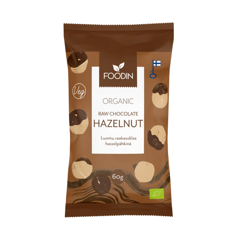 Foodin - Raw choklad hasselnöt 60g