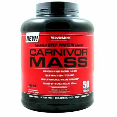 MuscleMeds Carnivor Mass Vanille und Karamell Geschmack 2688 g