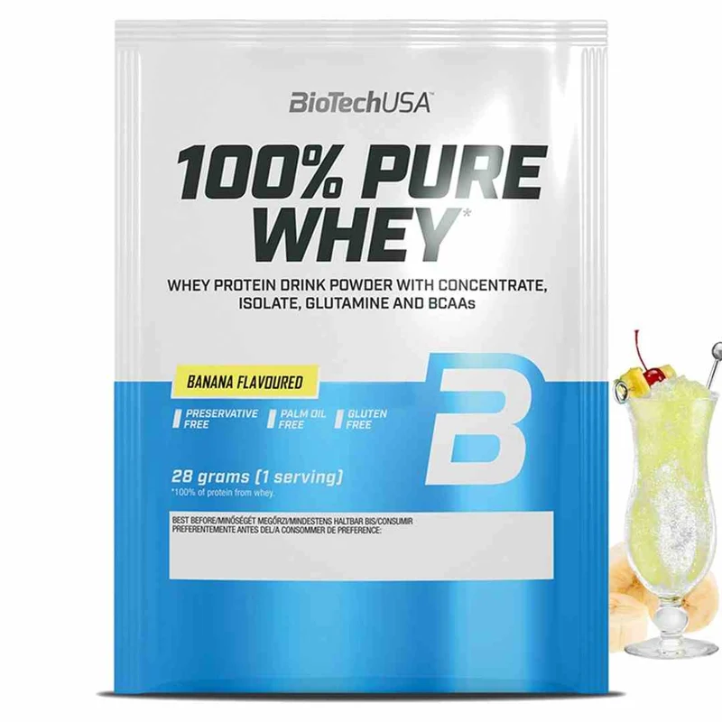 BioTech USA 100% reine Molke 28g mit Bananengeschmack