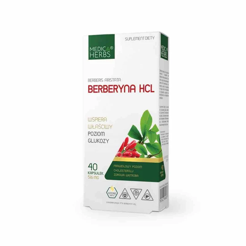 MEDICA HERBS Berberin HCL 500mg, 40 Kapseln.
