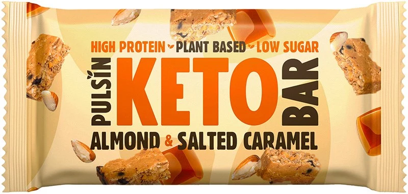 Pulsin Keto Bar Mandel saltad karamell 50g