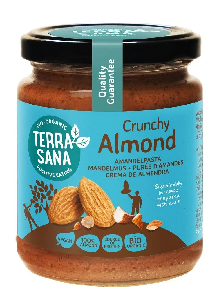 CRUNCHY Gebrannte Mandelcreme BIO 250 g - TERRASANA