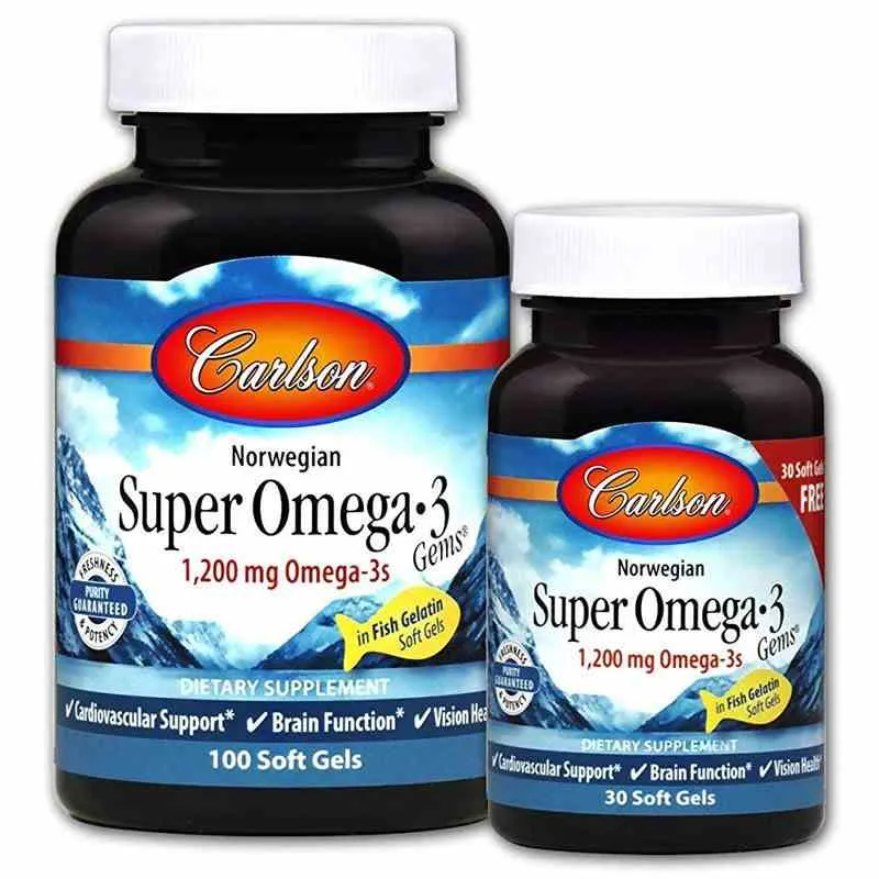 Carlson Labs Norwegian Super Omega-3 Gems 1200 mg 130 Weichkapseln