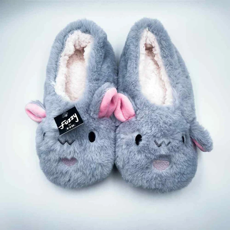 Fuzzy by HB&Co Animal Slippers Size XL 1pr