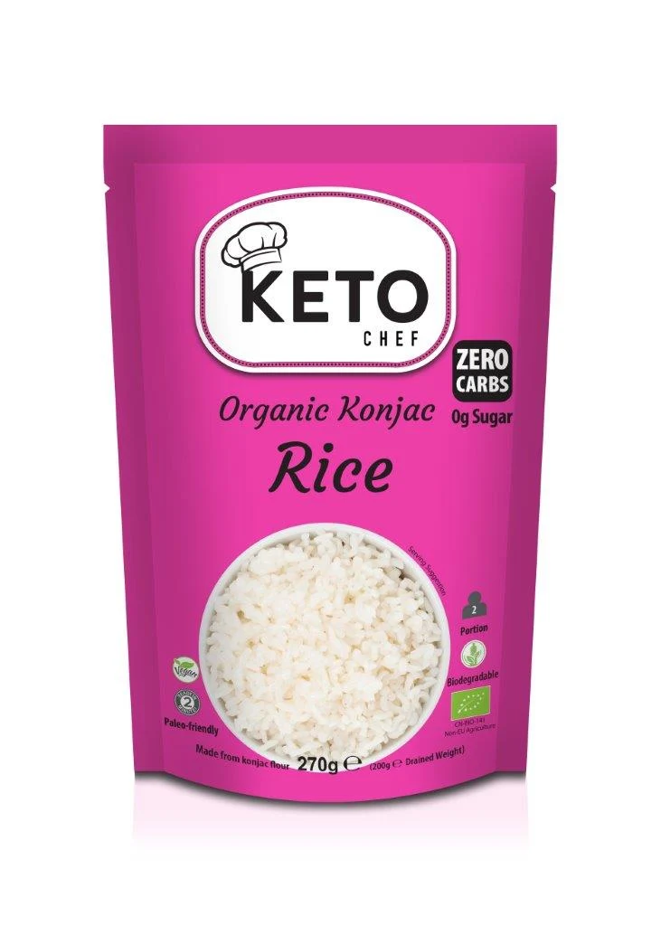 KETO (KONJAC NUDELREISFORM) GLUTENFREI BIO 270 g - KETO CHEF (BETTER THAN FOODS)