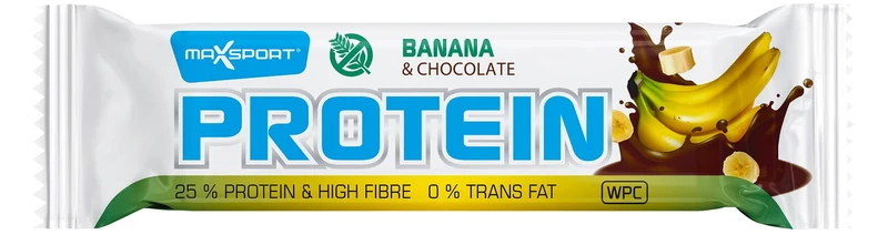 Eiweißriegel WPI Bananenriegel in Milchschokolade glutenfrei 50 g - MAXSPORT
