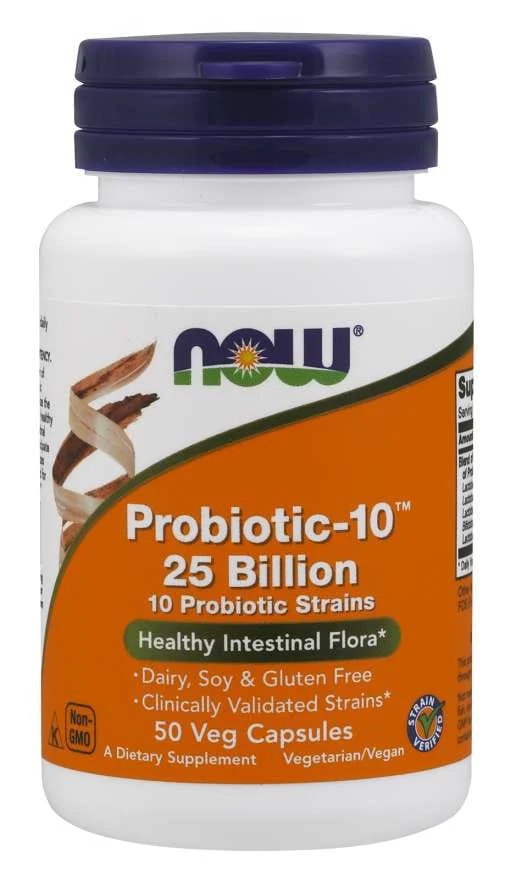 Probiotic10™ 25 Milliarden 50 Kapseln NOW FOODS