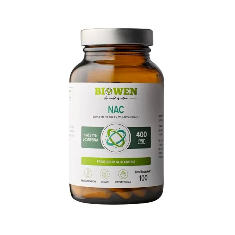 NAC (N-ACETYL-L-CYSTEIN) (400 mg) GLUTENFREI 100 KAPSELN - BIOWEN