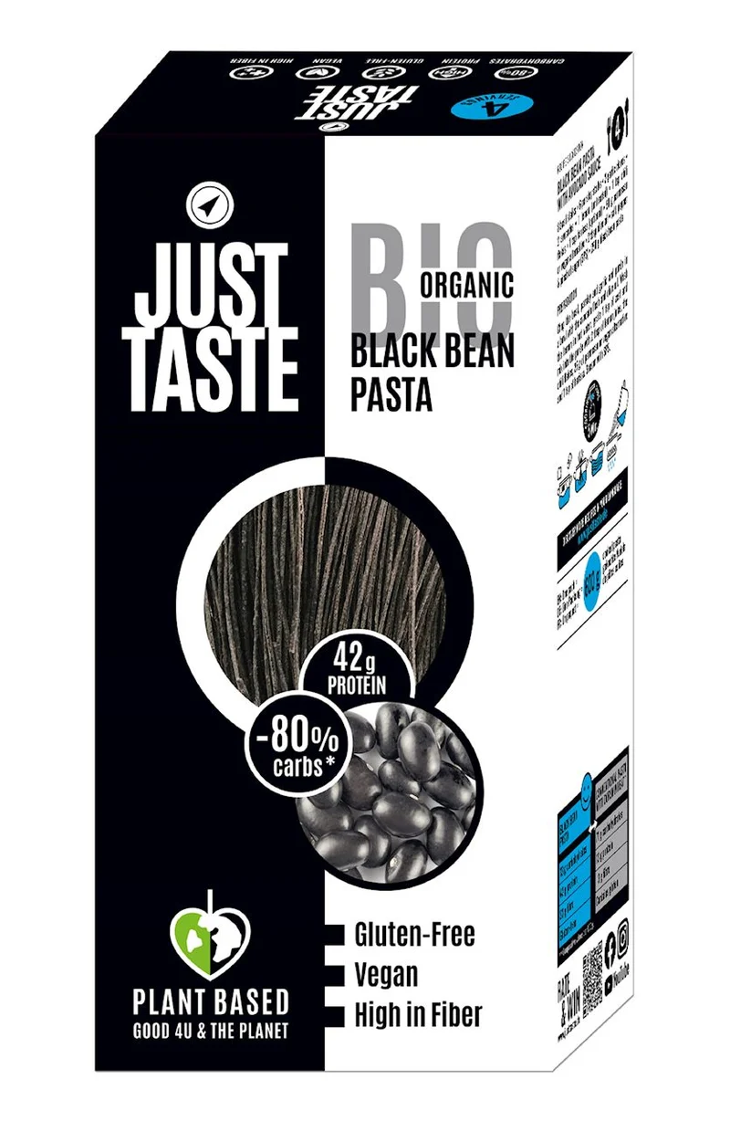PROTEIN (SCHWARZE BANNE UND GRÜNE SOJA) SPAGHETTI GLUTENFREI BIO 250 g - JUST TASTE