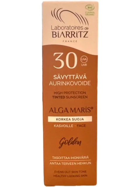 Alga Maris Organic Tinted Face Sunscreen SPF30 Golden