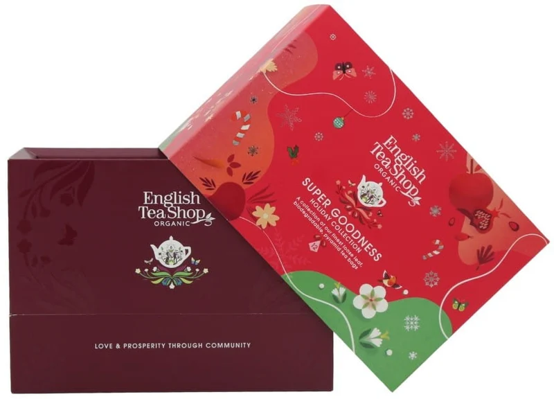 BIO PIRAMID COLLECTION OF CHRISTMAS TEA (SUPER GOODNESS - 3 Geschmacksrichtungen) (12 x 2 g) 24 g (SAISONALPRODUKT) - ENGLISH TEA SHOP ORGANIC