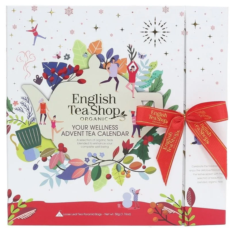 ABENTEUER-KALENDER (TEE & KRÄUTER) BIO-PIRAMIDEN (DEIN WELLNESS - 25 Geschmacksrichtungen) (25 x 2 g) 50 g (JAHRESZEITLICHES PRODUKT) - ENGLISH TEA SHOP ORGANIC