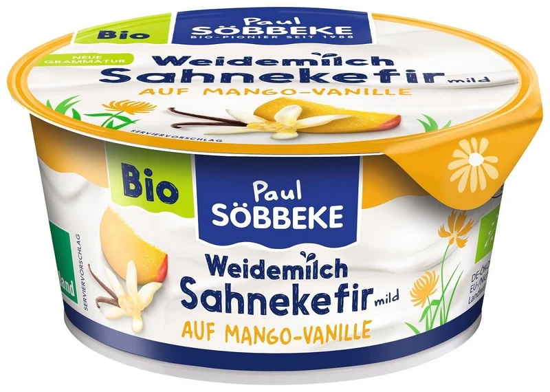 MANGO-Vanille-CREME KEFIR BIO 150 g - SOBBEKE