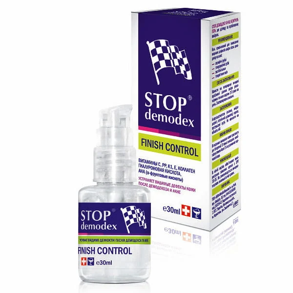 STOP DEMODEX Finish Control Face Gel 30ml (Ukraine) GOLDEN PHARM