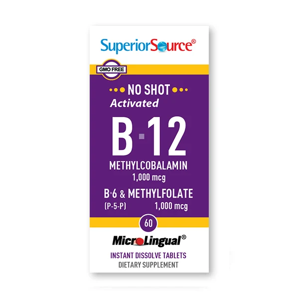 Aktiverad B-12 1000µg + B-6 & Metylfolat