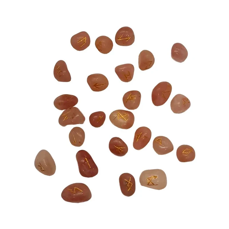 Riimukivet Ruusukvartsi + pussukka