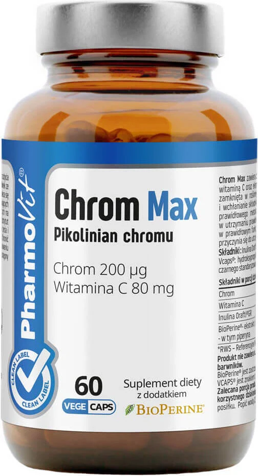 Chromium Max Chrompicolinat 200 μg 60 Kapseln PharmoVit