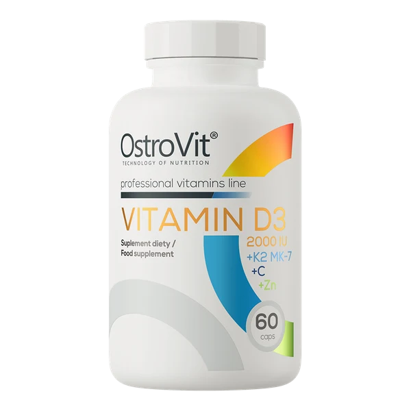 OSTROVIT Vitamin D3 2000 IU + K2 MK-7 + C + Zn (60 Kapseln)