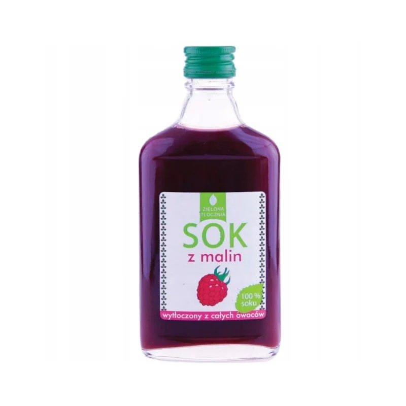 Saft Zielona Tłocznia MALINA 100% - Flasche Glas 200 ml DATE: 12.2025