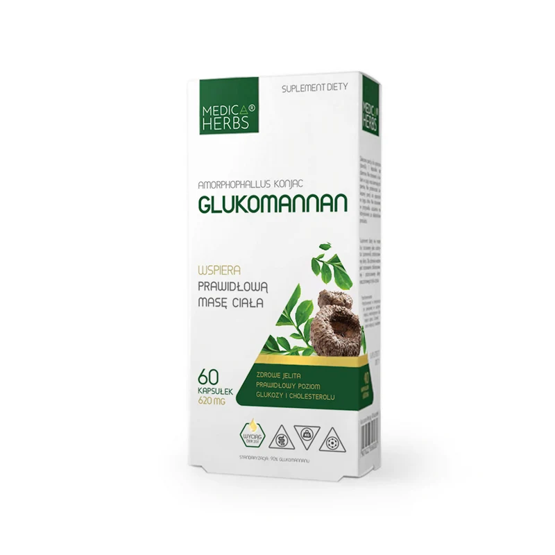 MEDICA HERBS Glucomannan 620mg, 60 Kapseln.