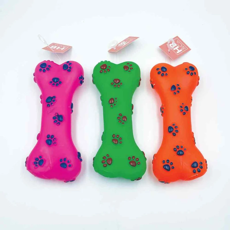 HB&Co Pet Toy Chew Paw Print Bone