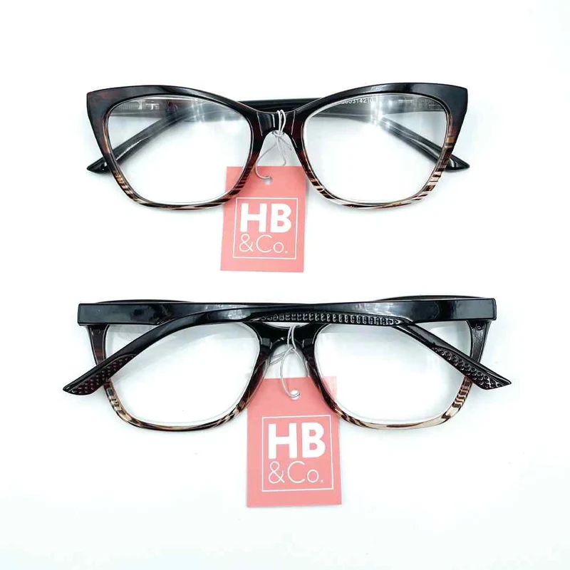 HB&Co Fashion Reading Glasses +1 Brown design