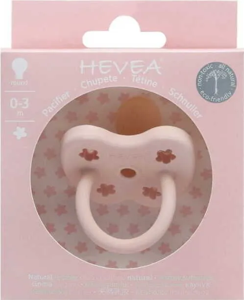 Kieferorthopädischer Schnuller aus Gummi, rosa, 0-3 Monate - HEVEA
