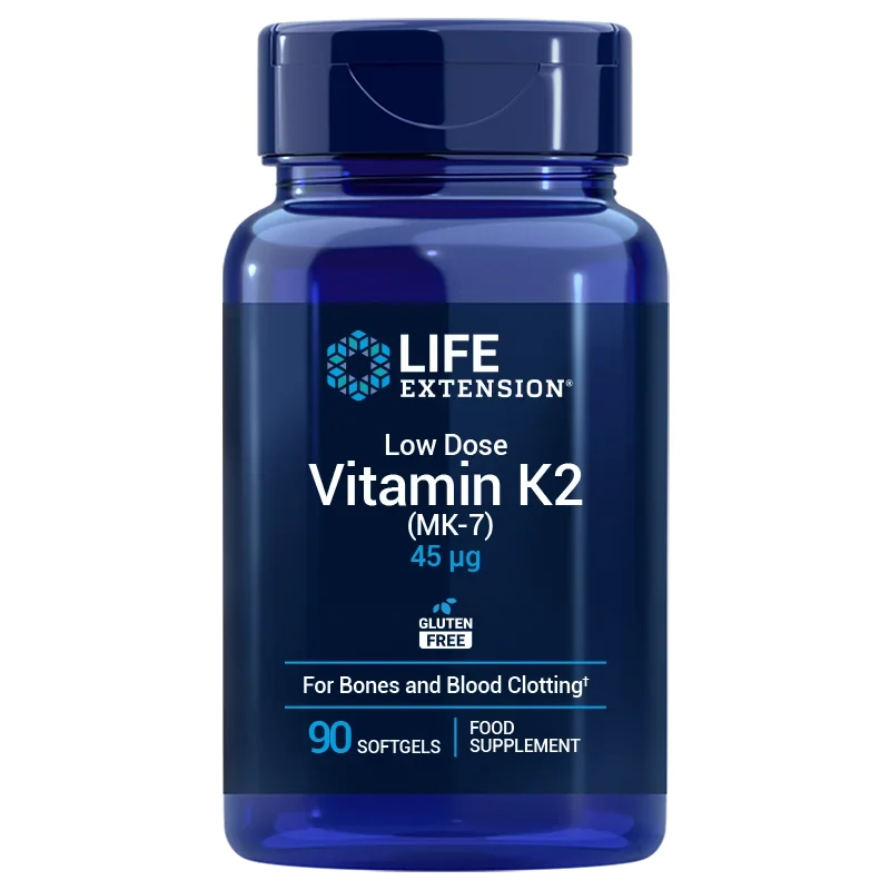 LIFE EXTENSION Niedrig dosiertes Vitamin K2 MK7 EU (90 Kapseln)