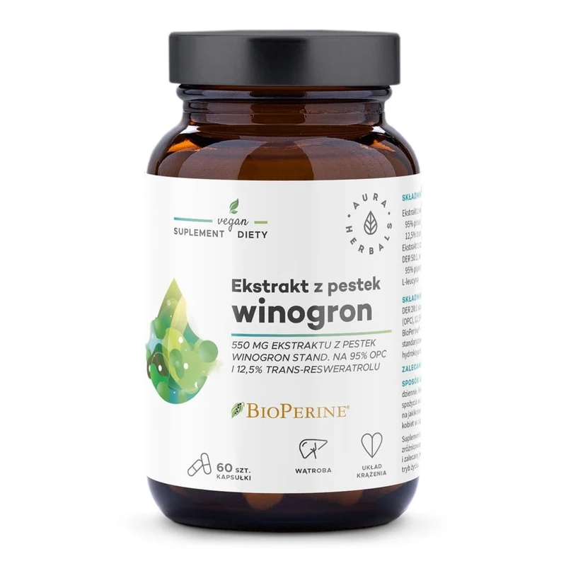 OPC 95% Traubenkernextrakt (60 Kapseln) Aura Herbals