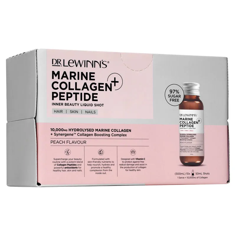 Dr. LeWinn's Marine Collagen Peptide+ Inner Beauty Collagen Supplement - 10 x 50mL