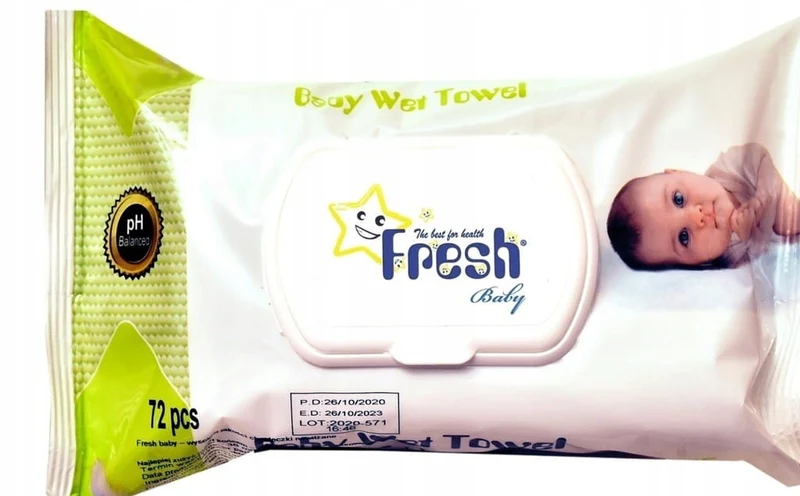 Fresh Baby Feuchttücher mit Clip grün 72 Stück