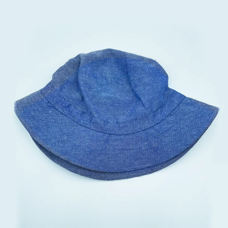 Chambray Bucket Hat Denim Blue Small