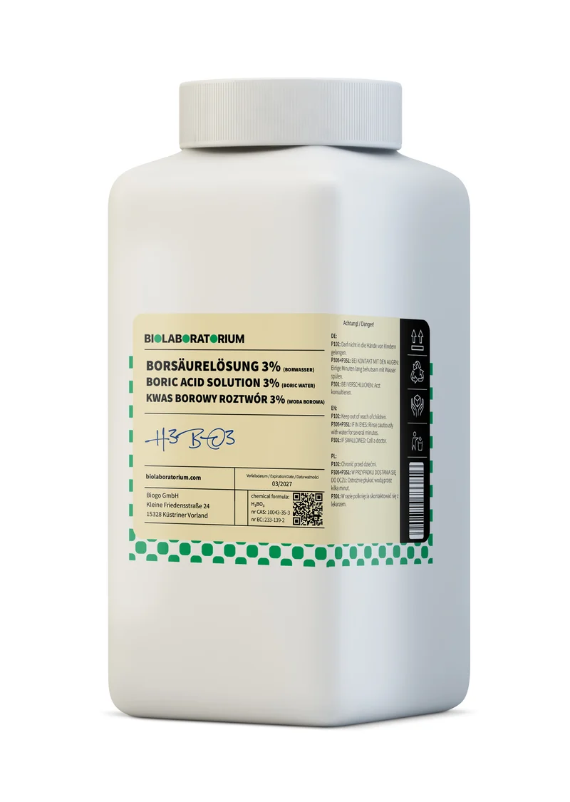 Borsäurelösung 3% (Borwasser) - 1L BIOLABORATORIUM