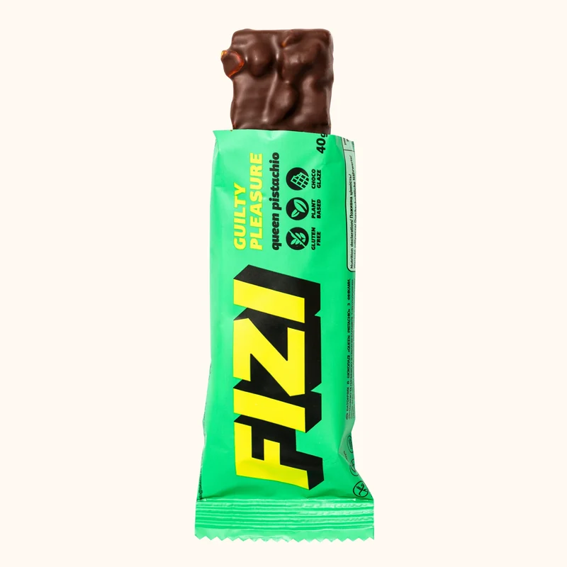 Riegel mit Schokoladenüberzug Queen Pistachio Ohne Zuckerzusatz 40 g – FIZI