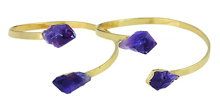 Armband Ametist 24K guld
