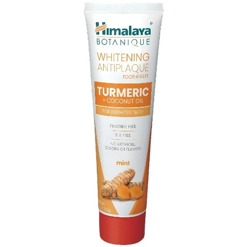HIMALAYA Whitening Antiplaque Zahnpasta mit Curcuma und Kokosöl (75 ml)