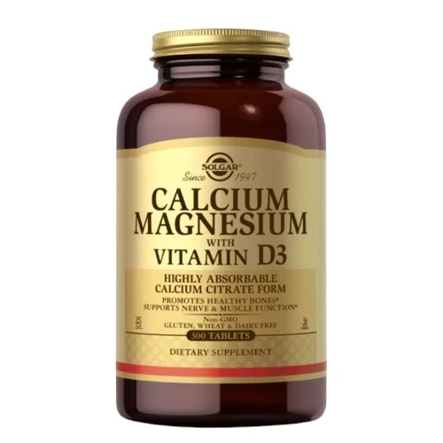 SOLGAR Calcium Magnesium mit Vitamin D3 - Calcium, Magnesium mit Vitamin D3 (300 Tabletten).