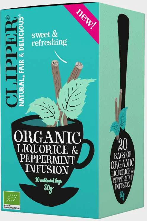 Clipper Lakritsi & Piparminttu tee 20pss