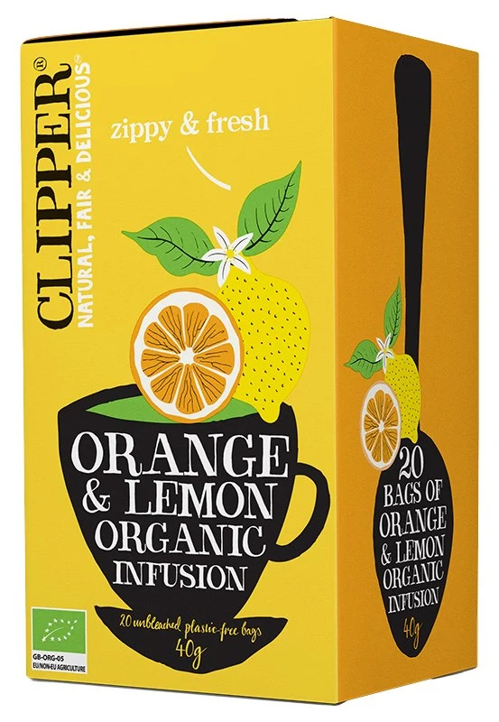 Clipper Apelsin & Citronte 20 påsar