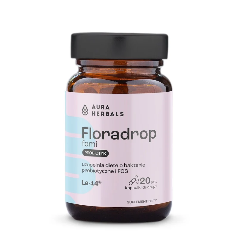 AURA HERBALS Floradrop femi, Probiotikum für Frauen (20 Kapseln).